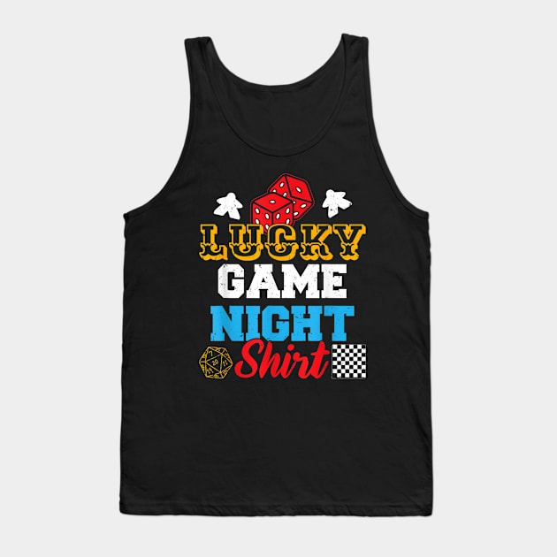 Funny Board Game Lucky Game Night Tank Top by Origami Fashion